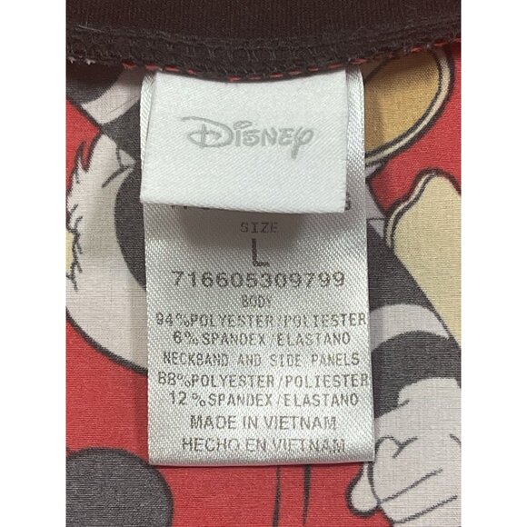 Disney Mickey Minnie Donald Scrub Top Large - Picture 2 of 9